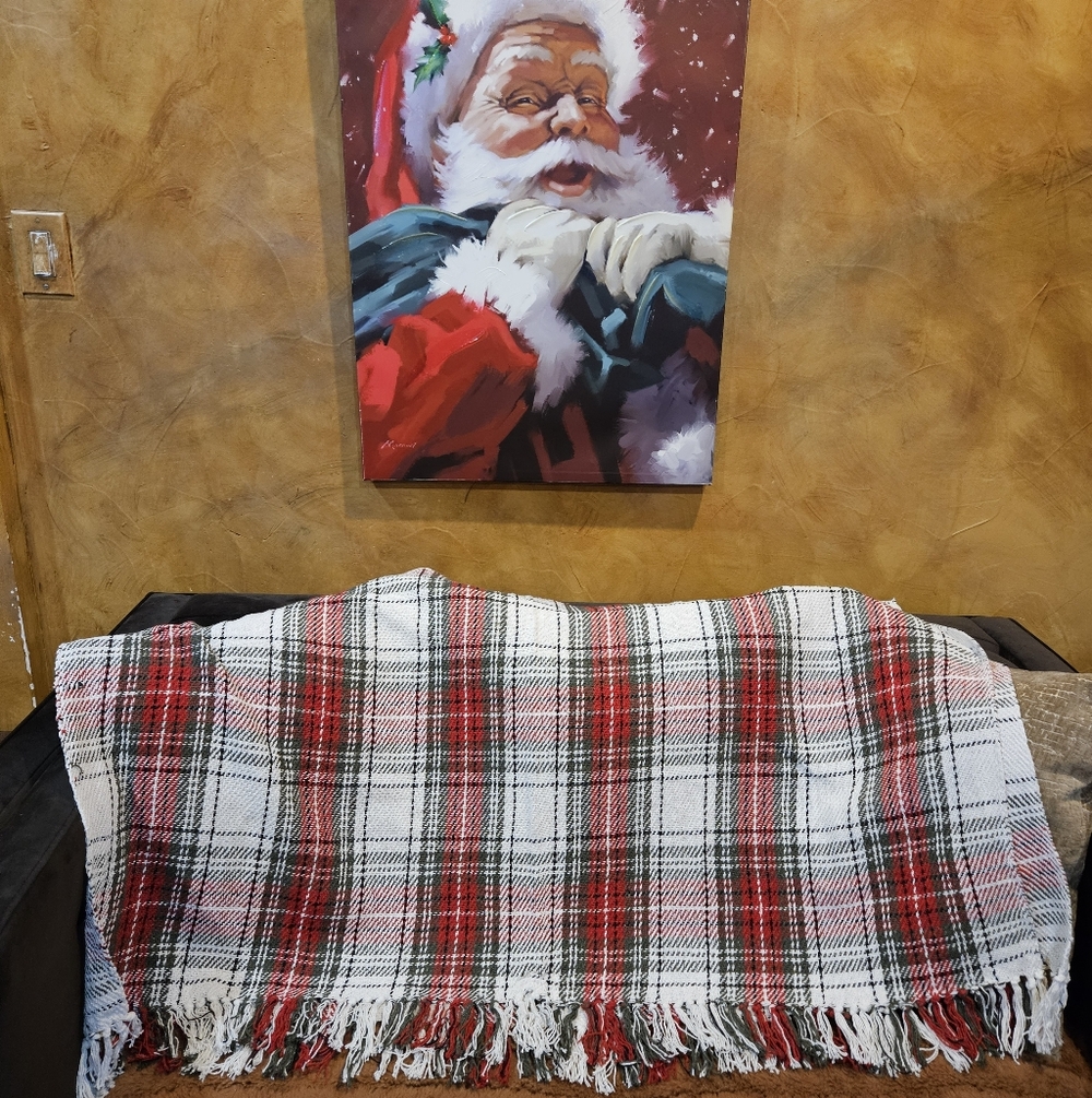 NWT Hobby Lobby‎  Tartan Plaid 50x60 Ralph Lauren Christmas  Blanket Throw Home